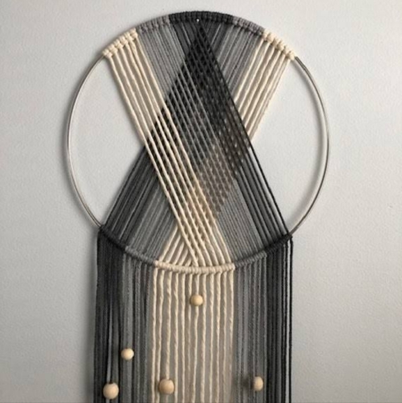 Vintage ceramic beads craft making or macrame wall hanging decor - Picture 2 of 4